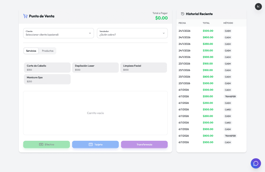 Point of Sale Interface